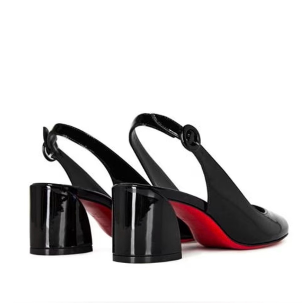 Christian Louboutin So Jane Slingback Black Heels